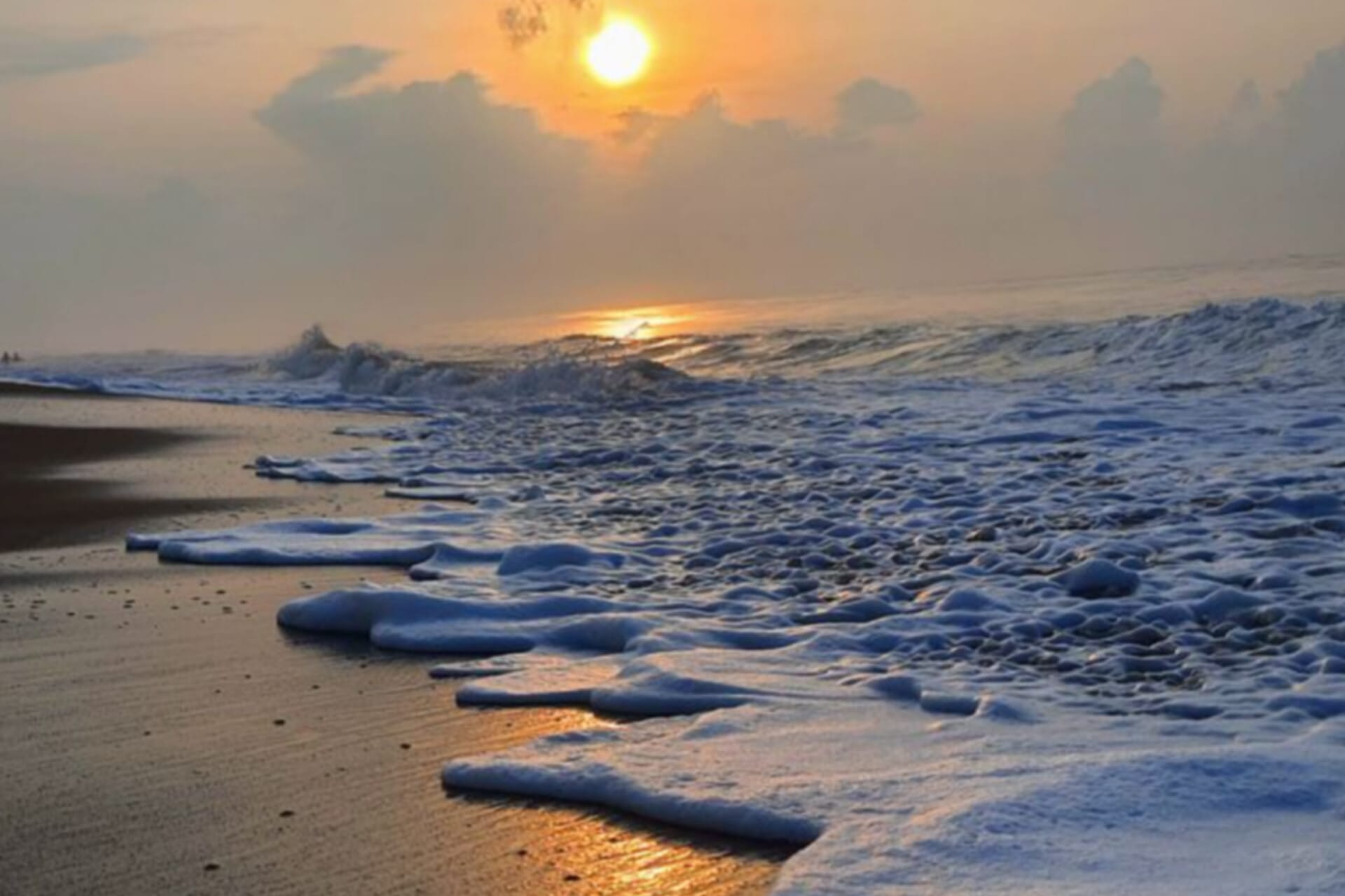 Sunset view of the alibaugh beach Famous Indian Beaches