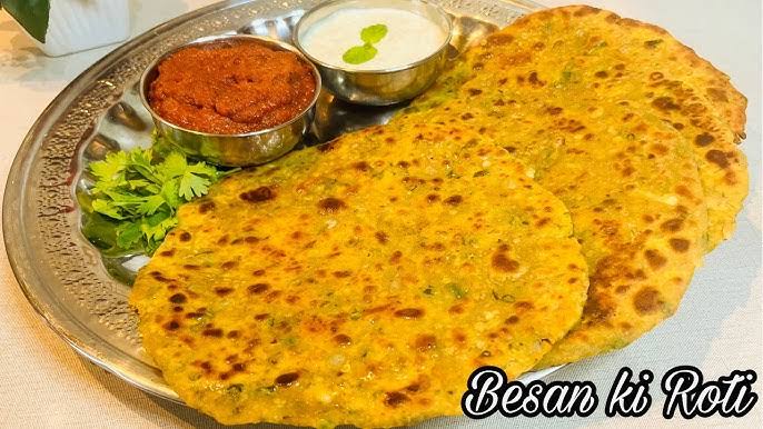 Besan masaala roti Food of haryana