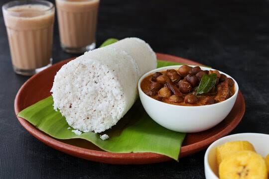 Puttu and kadala Cuisine of Kerala